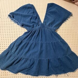 Aerie Pool-to-Party Flutter Sleeve Dress